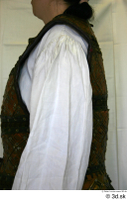  Photos Medieval Brown Vest on white shirt 3 brown vest historical clothing upper body 0007.jpg